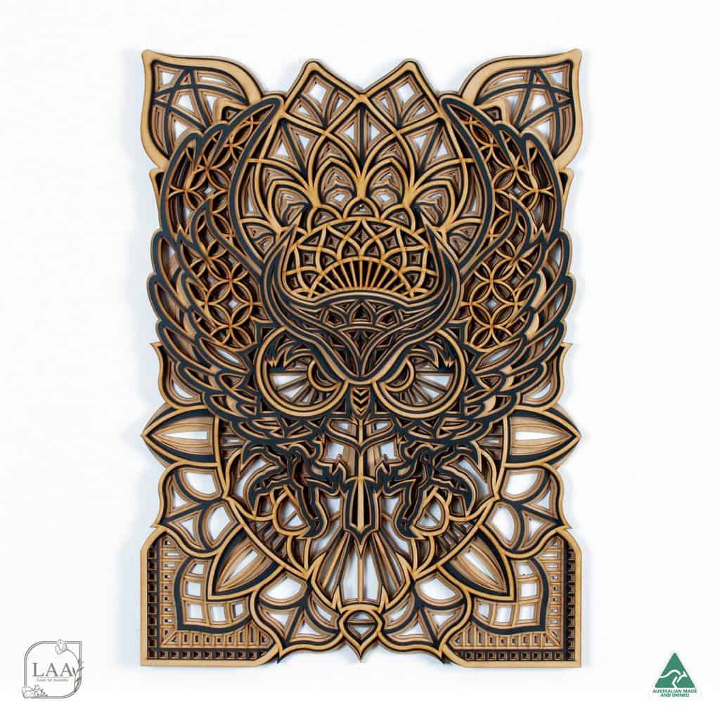 Layered Owl | Laser Art Australia